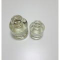 Vintage Set Of Two Graduating Glass Paperweights (Scale Design)