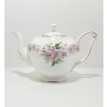 Vintage (1960s) Queen Anne Bone China (Shore and Coggins Ltd.) 6 Cup Tea Pot  Genevieve Pattern