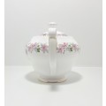 Vintage (1960s) Queen Anne Bone China (Shore and Coggins Ltd.) 6 Cup Tea Pot  Genevieve Pattern