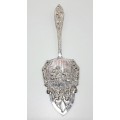 Vintage Chrome Plated Ornate Dutch Cake Lifter With Parisienne Lace Handle Design