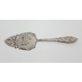 Vintage Chrome Plated Ornate Dutch Cake Lifter With Parisienne Lace Handle Design