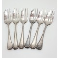 Set of 6 Vintage Silver Plated Cake / Pastry Forks  Beaded Handle