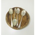 Antique Set Of 4 Electroplated Serving Spoons