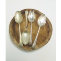 Antique Set Of 4 Electroplated Serving Spoons