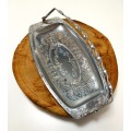 Vintage Silver Plated Display / Presentation Dish With Twist Swing Handle