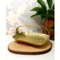 Brushed Gold Coloured Snack Tray With Handle