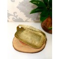 Brushed Gold Coloured Snack Tray With Handle