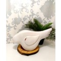 Extra Large Ceramic Dove Figurine/Ornament  With Crackled Glaze