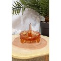 Salmon Pink Vintage Glass Vanity Ring Holder