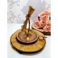Unique Vintage Single Brass Pendulum Candle Holder