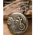 Retro Motorcycle  Pattern Quartz Pocket Watch Motorbike MOTO Design Pendant Fob Watch Chain Gifts