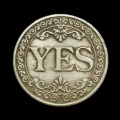 YES/NO Letter Ornaments Commemorative Coin