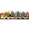 Stalin vs Germany World War II Character Themed Chess Set with Wooden Board