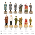 Stalin vs Germany World War II Character Themed Chess Set with Wooden Board