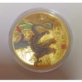 Colorful Dragon Lucky Dragon Sending Blessing Commemorative Medal Zodiac Dragon