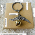 Two Winged Golden Snitch Pendant Keychain