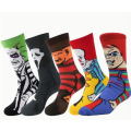 1/5 Pairs Of Unisex Funny Trendy Pattern Novelty Crew Socks