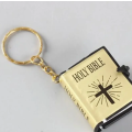 Mini Holy Bible Keychain - Gold