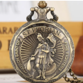 Firefighters Embossed Pocket Watch