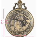 Firefighters Embossed Pocket Watch