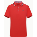 Men`s Casual Crocodile Pattern Stripe Lapel Golf Shirt