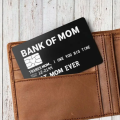 BANK OF MOM Laser Engraved Metal Wallet Card