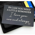 I Love You Laser Engraved Metal Wallet Card