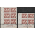 Canada 1942 War issues Scott#256 MNH Block6 + 4 (MH) VF LL Plate #1 Plate Block - CV$97.50