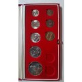 GREAT!!! South African 1975 Proof Set. (No Gold)  in red mint box