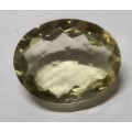 CERTIFIED 2.028 cts - LIGHT YELLOW - CITRINE - OVAL CUT
