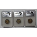 SALE!!  SET OF 3 x 2013 R5 Coin SANGS Graded MS63, MS64 AND MS65