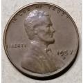 1957 D USA Lincoln 1 Cent Wheat Penny