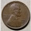 1953 USA Lincoln 1 Cent Wheat Penny
