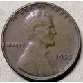 1955 USA Lincoln 1 Cent Wheat Penny