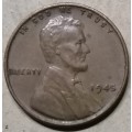 1945 USA Lincoln 1 Cent Wheat Penny