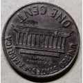 1969 USA  1 Cent Wheat Penny with error (plating/laminating)