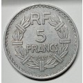 1947 FRANCE 5 FRANCS (ALUMINIUM)