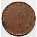 GREAT 1971 RHODESIA 1 CENT