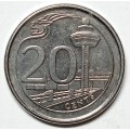 GREAT 2013 SINGAPORE 20 CENT - AU