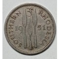 Southern Rhodesia 3 Pence 1951