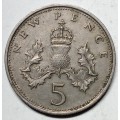 GREAT 1970 GREAT BRITAIN 5 NEW PENCE
