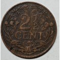 GREAT 1919 NETHERLANDS 2 1/2 CENT WITH? MINT ERROR