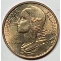 BRILLIANT 1969 5 centimes france- AU