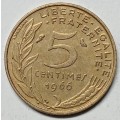 BRILLIANT 1966 5 centimes france- AU