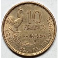 BRILLIANT 1954 France 10 FRANCS - AU