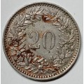 Switzerland 20 RAPPEN 1955