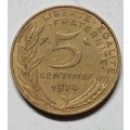 1974 5 centimes france