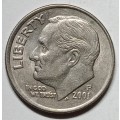 2001 P USA Roosevelt dime - very good details