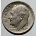 1984 P USA Roosevelt dime - good details
