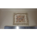 Vintage! - French Tapestry Doily - Honeycomb Design